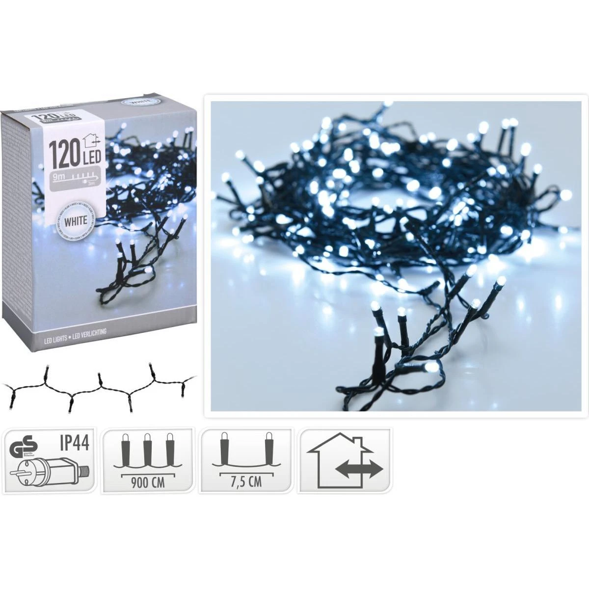 Christmas Gifts kalėdinės švieselės šaltai baltos 120 LED