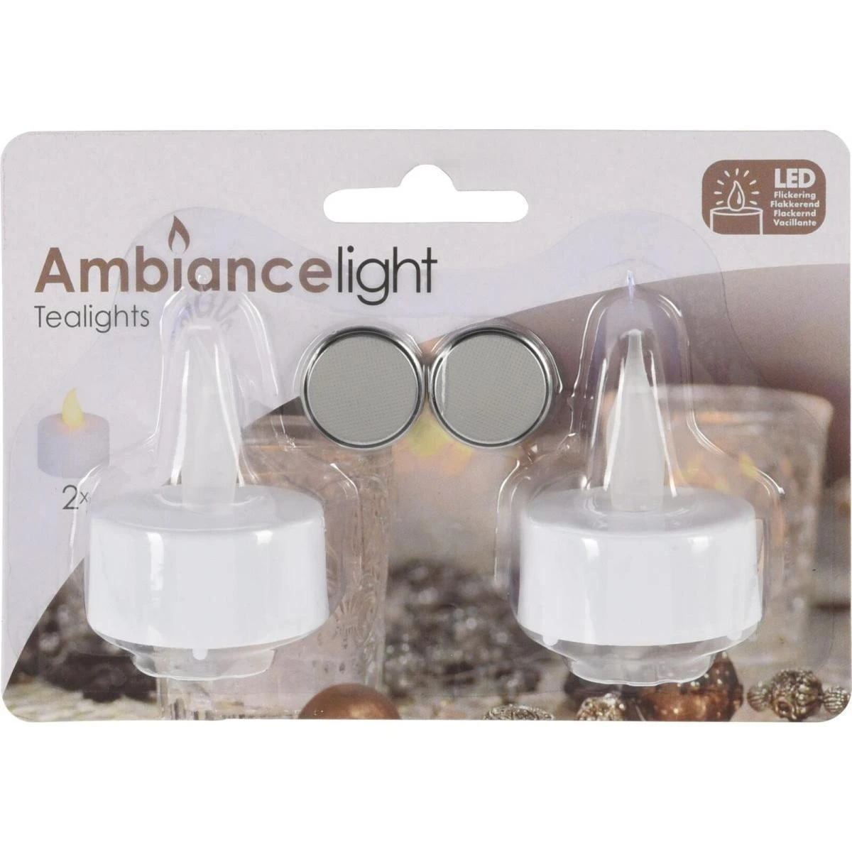 Ambiance Light LED arbatinės žvakutės 2vnt(4xh5cm)