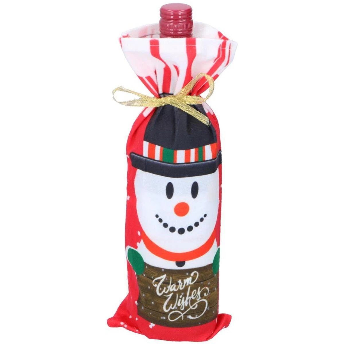 Christmas Gifts Kalėdinis maišelis buteliui su seneliu