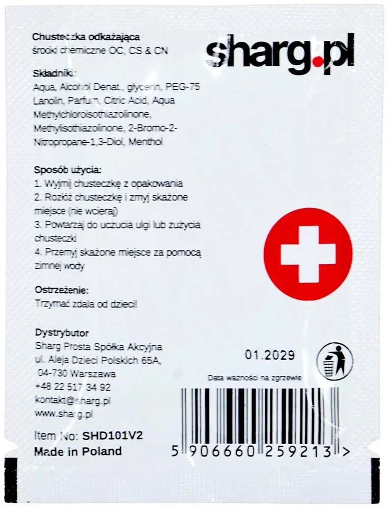 SHARG dezinfekavimo servetėlė, neutralizuojanti poveikį