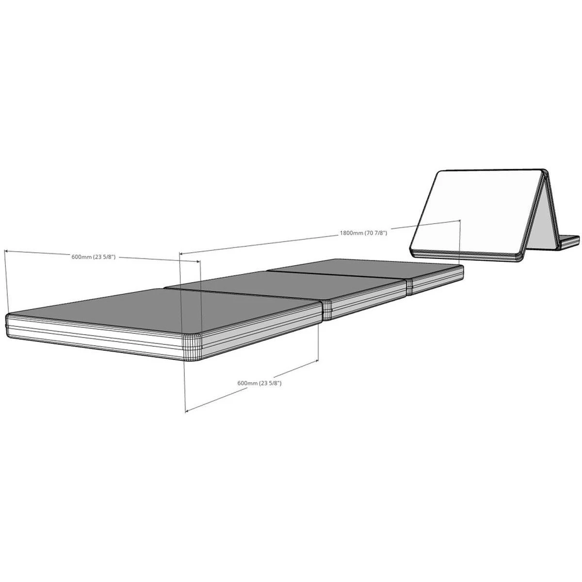 Sulankstomas gimnastikos čiužinys BenchK, 180cm