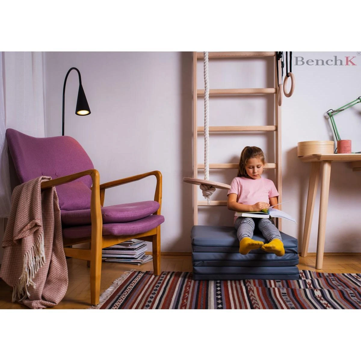 Sulankstomas gimnastikos čiužinys BenchK, 180cm