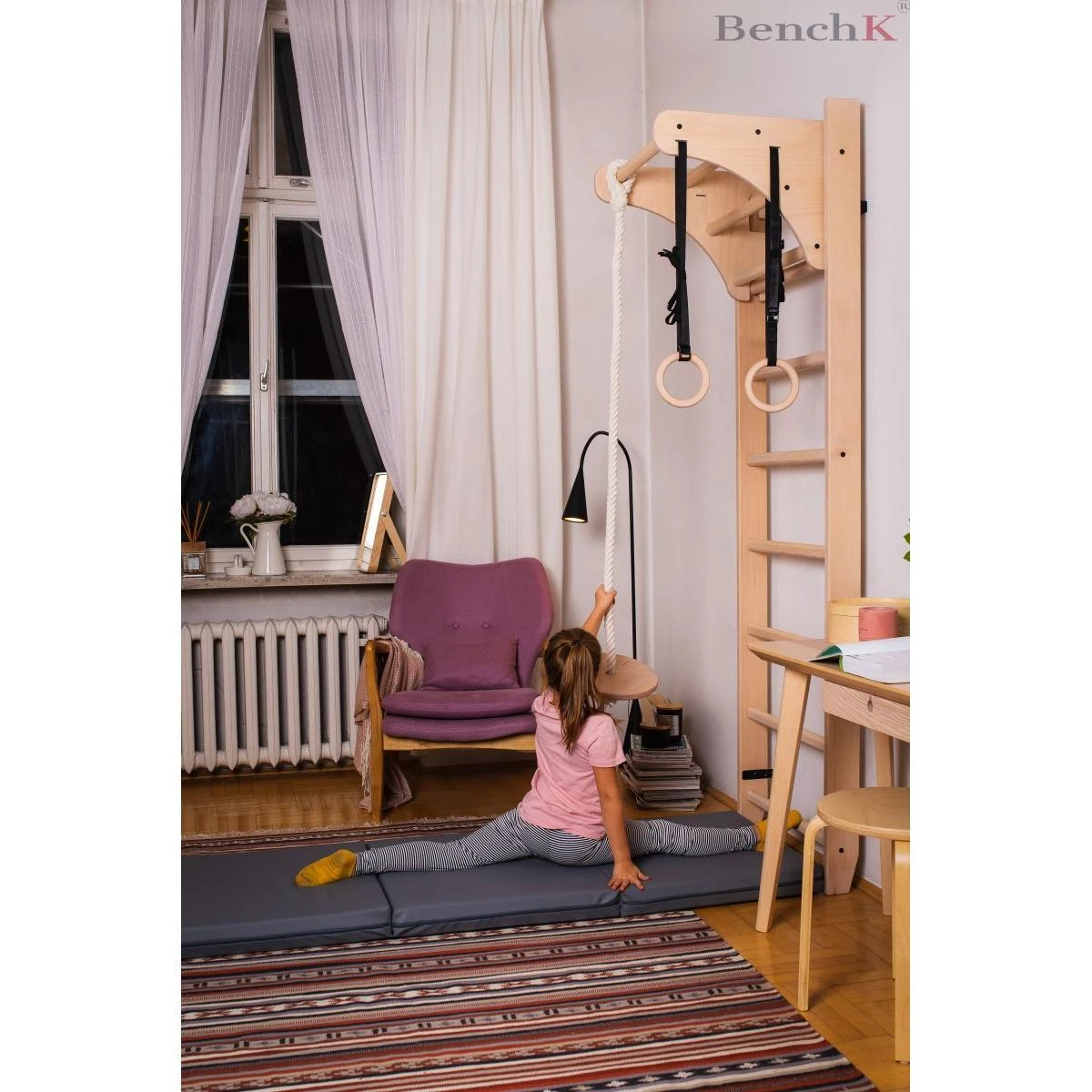 Sulankstomas gimnastikos čiužinys BenchK, 180cm
