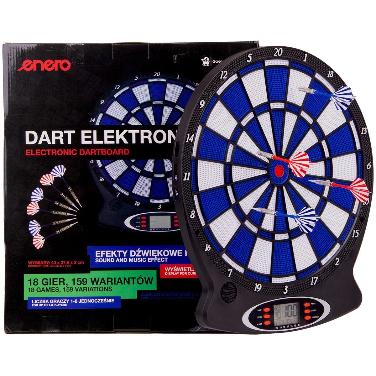 Elektroninis smiginio taikinys Enero, 43cm