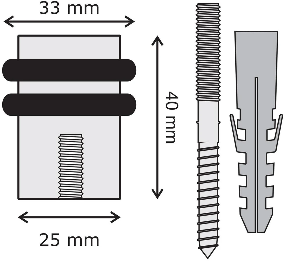 Decastyl Durų atmušėjas 25/40 mm nerūdijantis plienas Kowalski