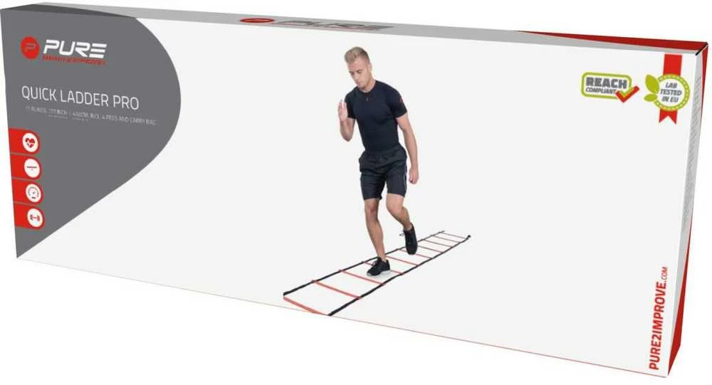Pure2Improve | Agility Ladder Pro | Juodas/Raudona