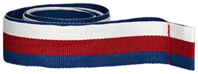 Detal Kaspinas 20 mm - mėlyna-raudona-balta