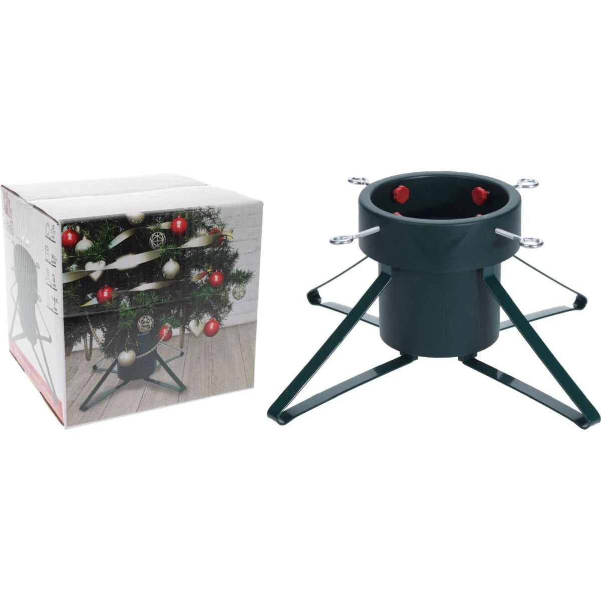 Dekoracja Domu Kalėdų eglutės stovas metalinas žalias 1,8 l, 18 cm 6 vnt.
