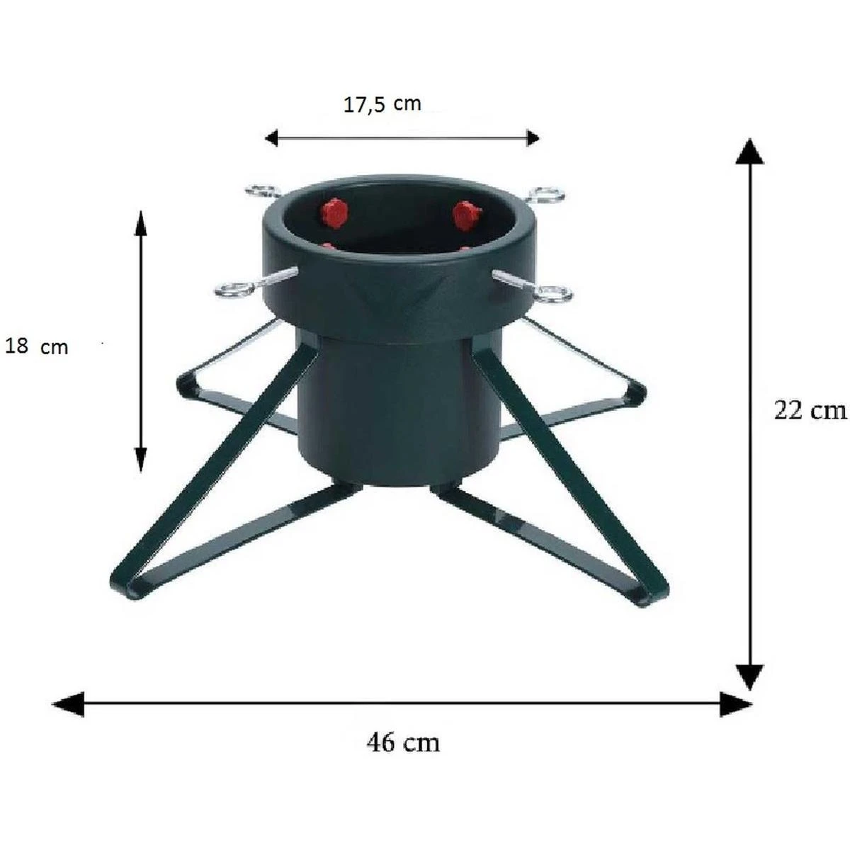 Dekoracja Domu Kalėdų eglutės stovas metalinas žalias 1,8 l, 18 cm 6 vnt.