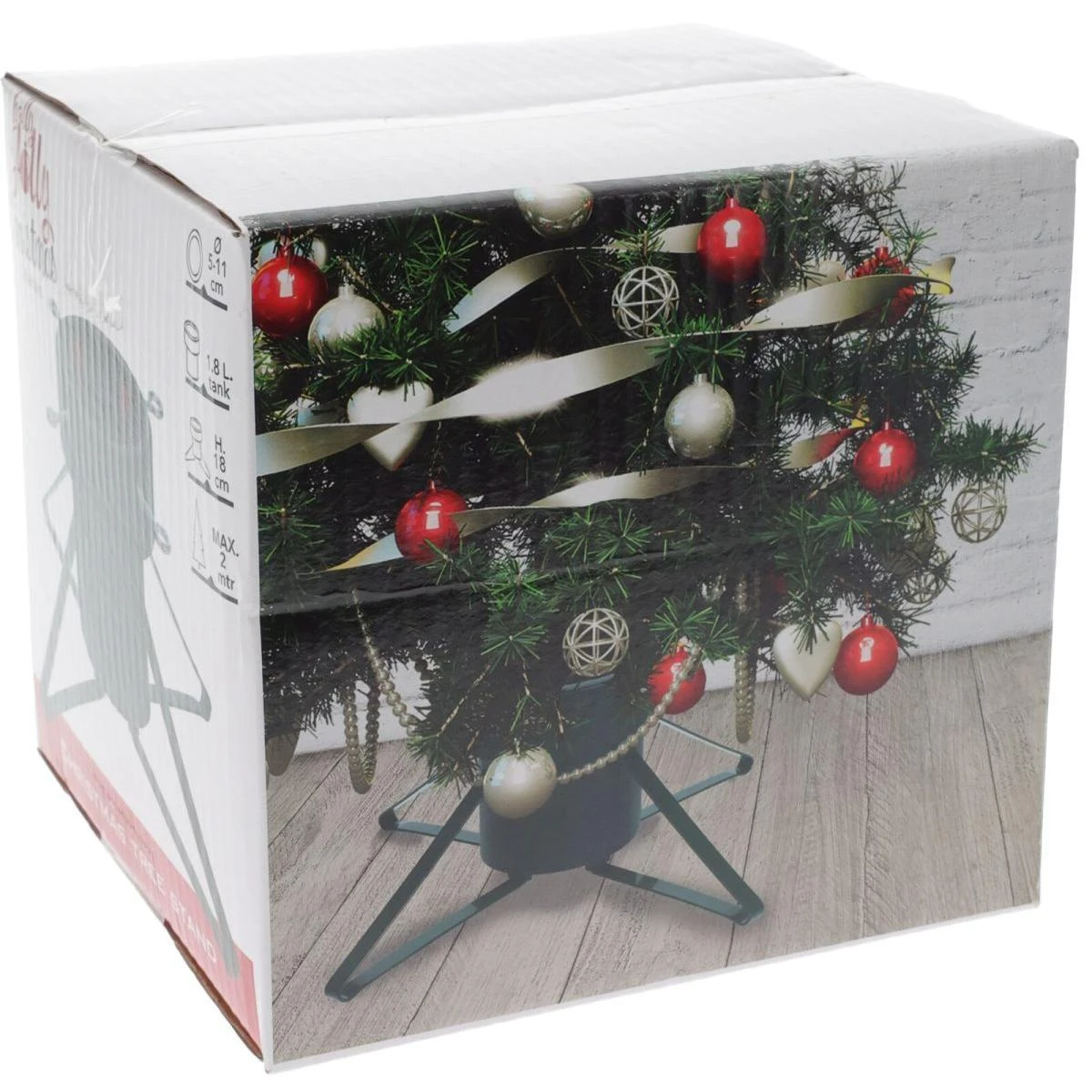 Dekoracja Domu Kalėdų eglutės stovas metalinas žalias 1,8 l, 18 cm 6 vnt.