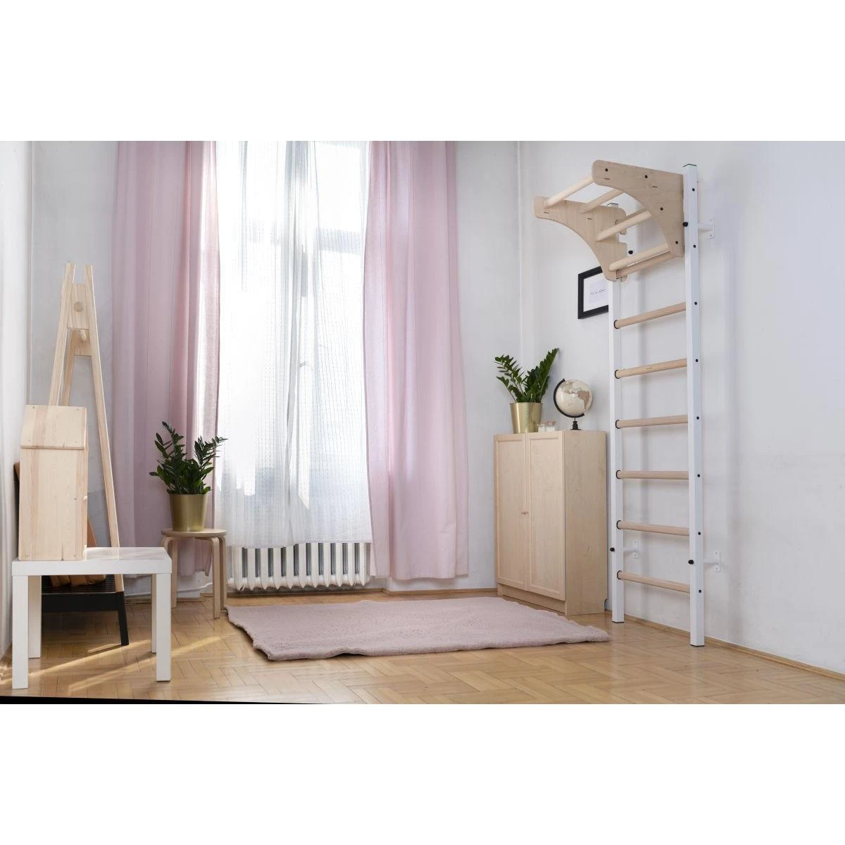 Medinė-metalinė gimnastikos kopėtėlė BenchK 211W