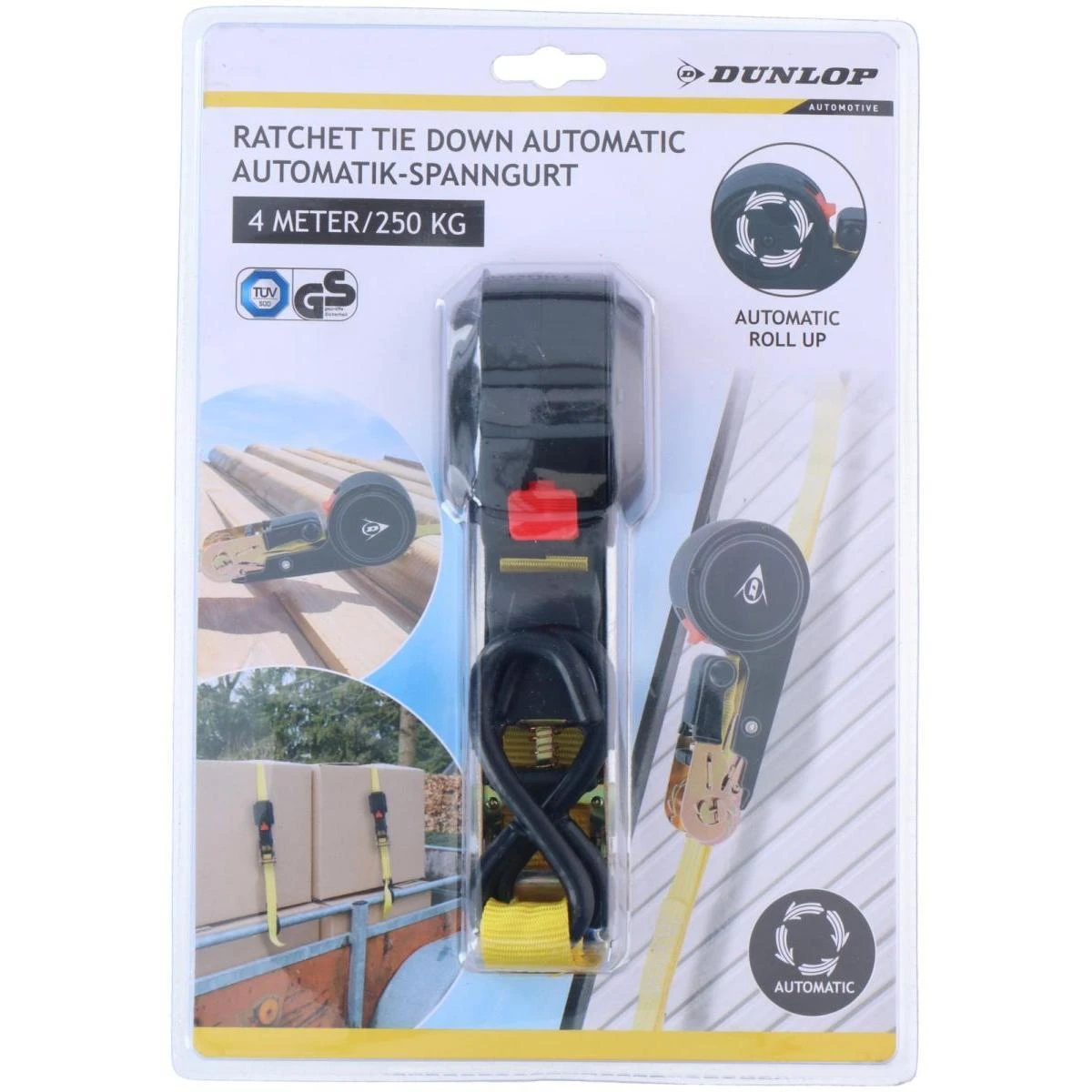 Dunlop Automatinis tvirtinimo diržas 250 kg 4 m