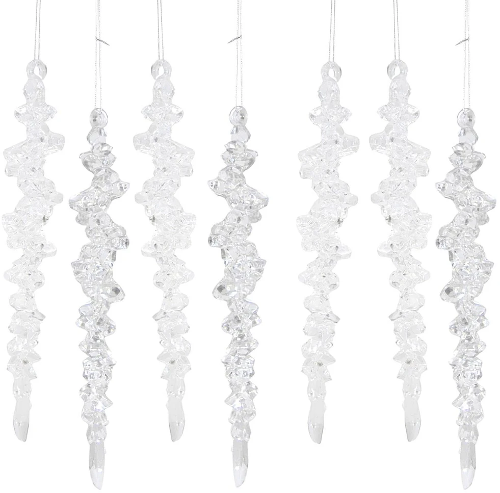 Edelman Kalėdinis rutulys Forma Plastikinis Saugus Varveklis aukštis: 18 cm 7 vnt. Mica