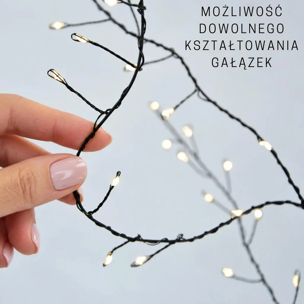 Dekoracja świąteczna Edelman Drzewko dekoracyjne 100LED 90CM juodas