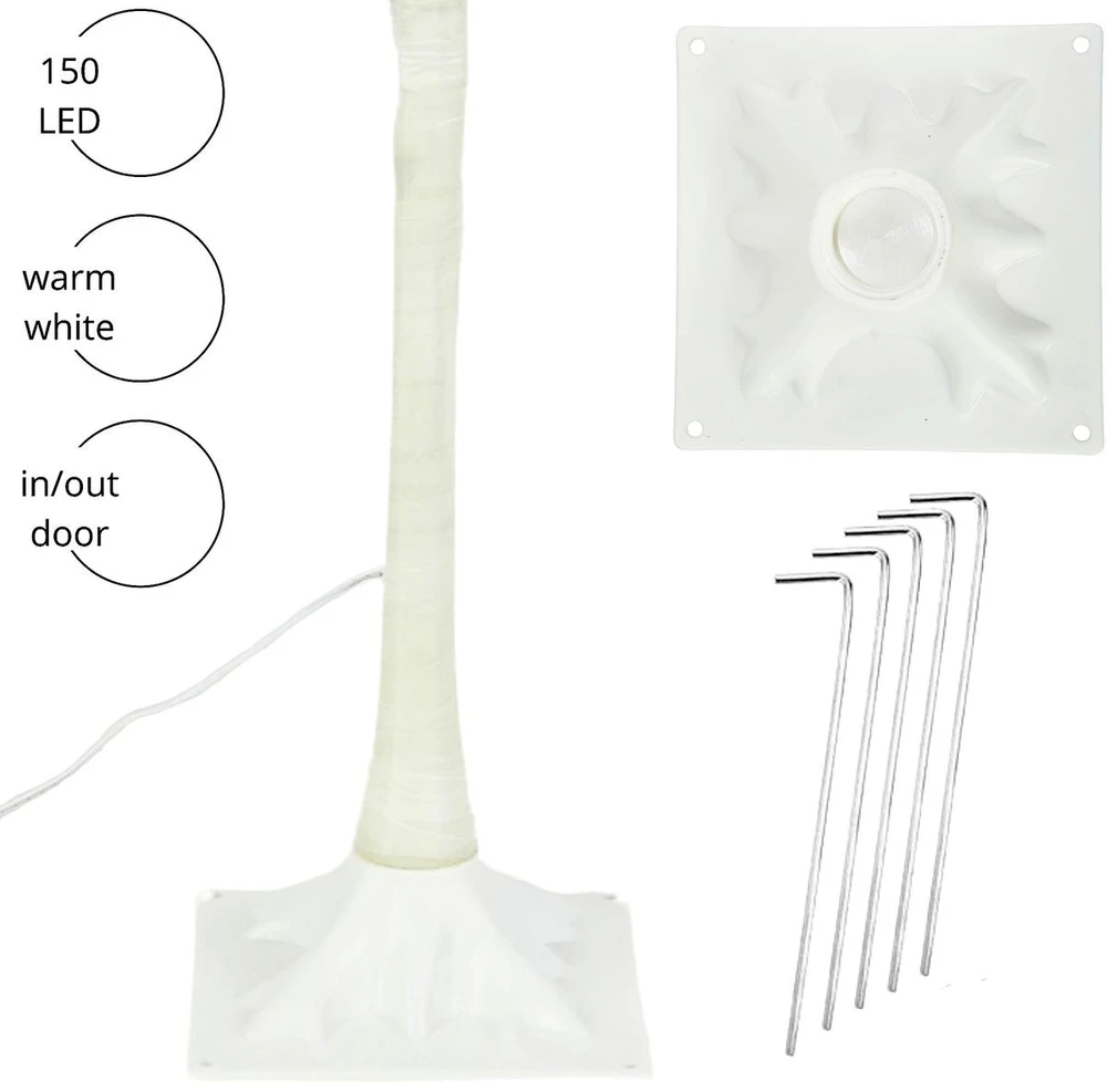 Dekoracja świąteczna Edelman Drzewko dekoracyjne 150LED 120CM baltas