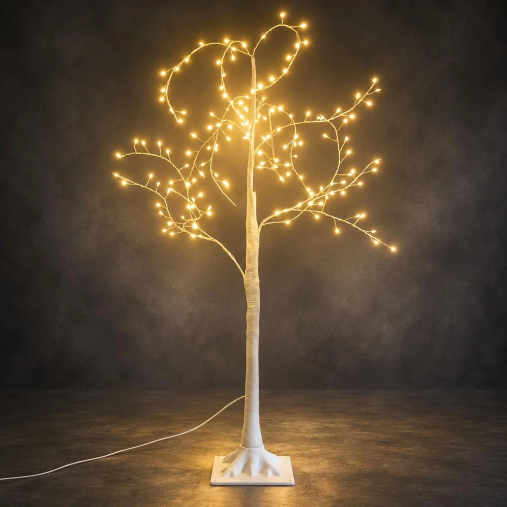 Dekoracja świąteczna Edelman Drzewko dekoracyjne 150LED 120CM baltas