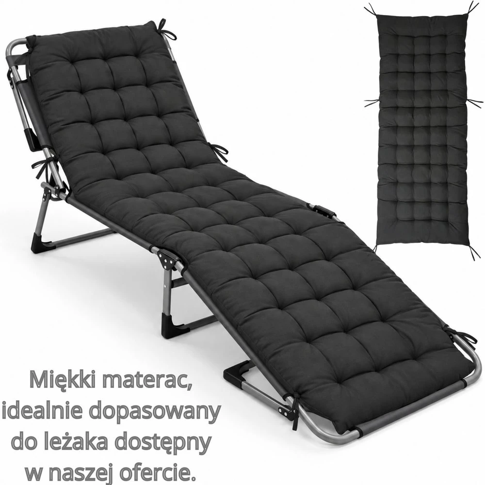 Enero Camp TURISTINĖ SULANKSTAMA 3 POZICIJŲ LOVA 188X73X28CM TAMSIAI PILKA