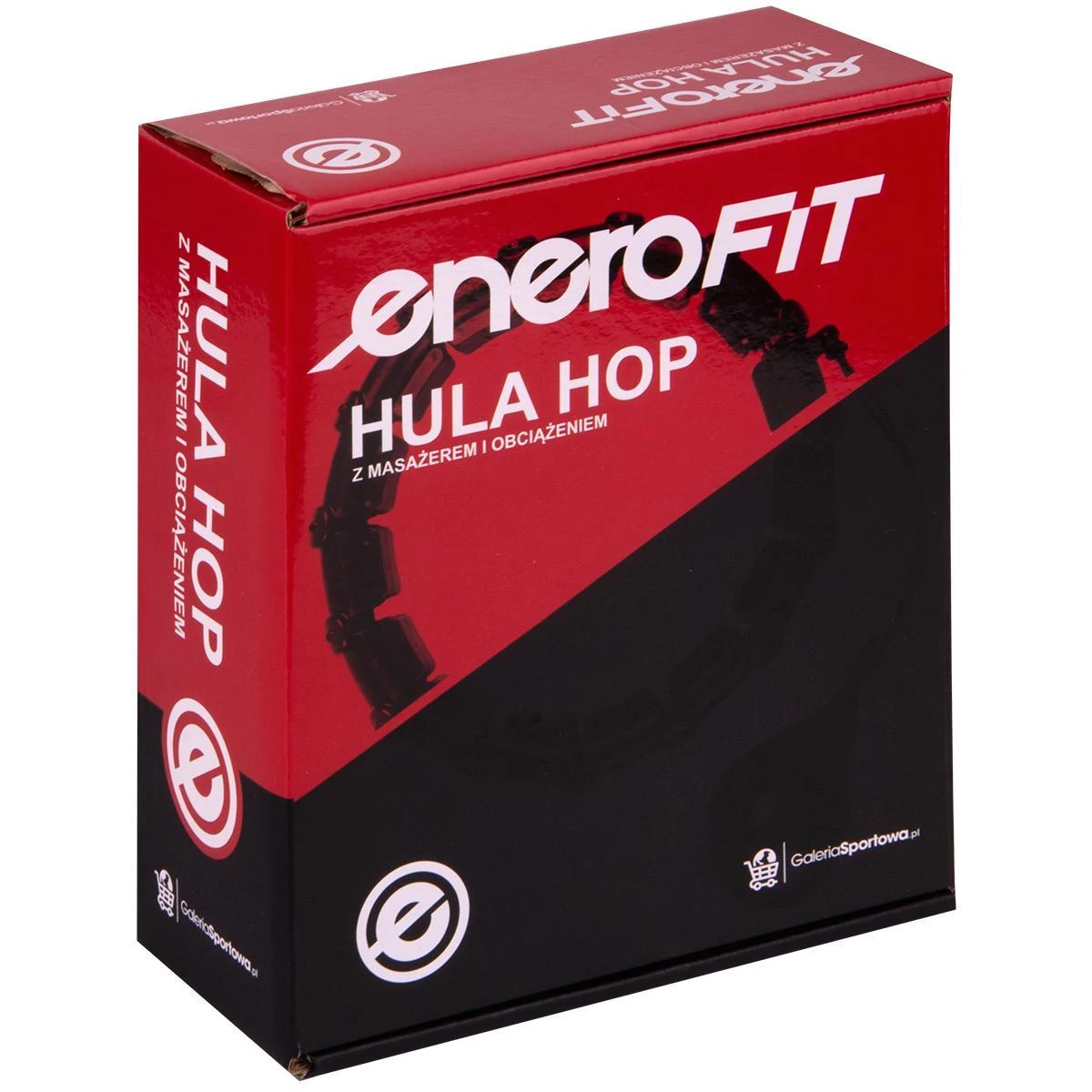 HULA HOP Z MASAŻEREM I OBCIĄŻENIEM Juodas ENERO FIT