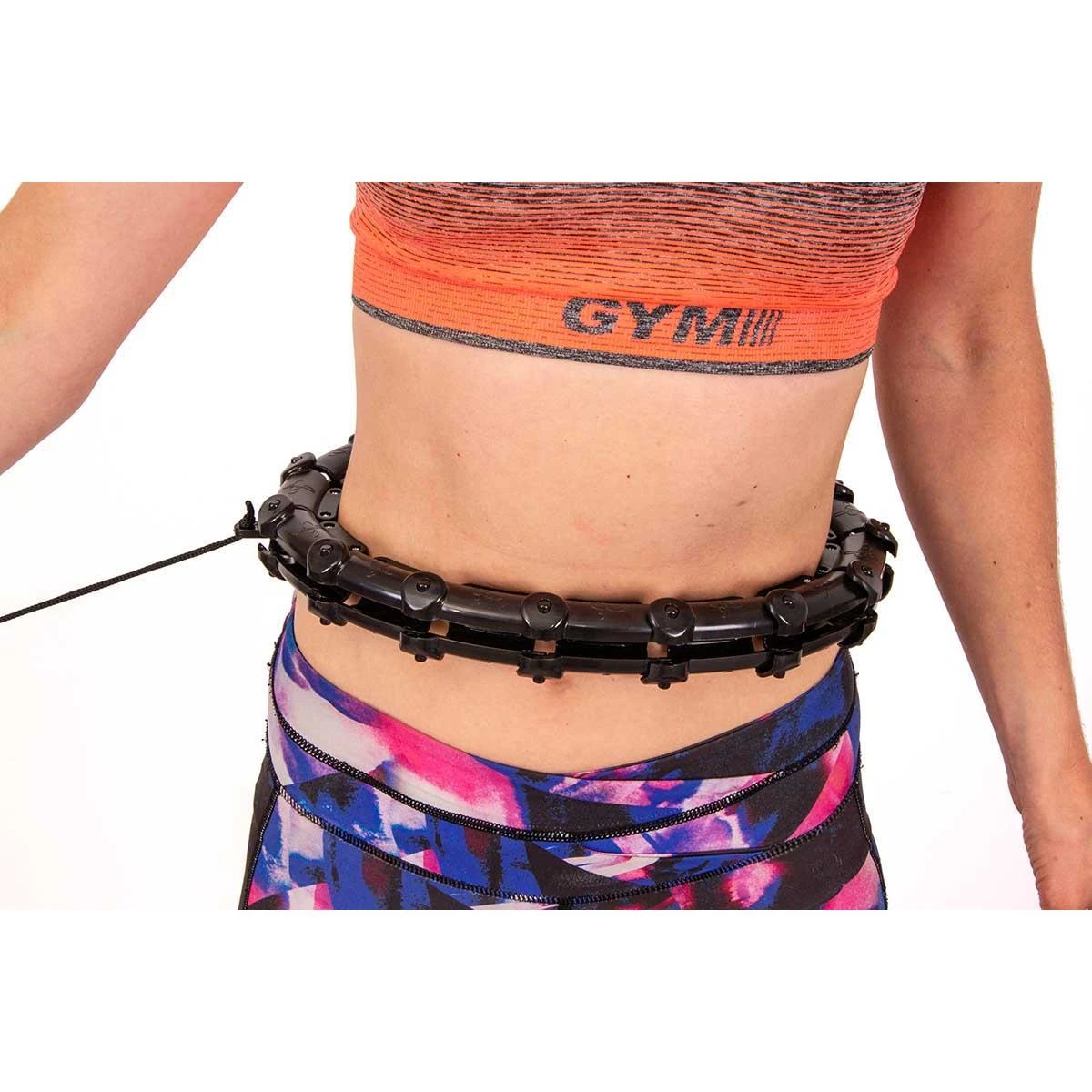 HULA HOP Z MASAŻEREM I OBCIĄŻENIEM Juodas ENERO FIT