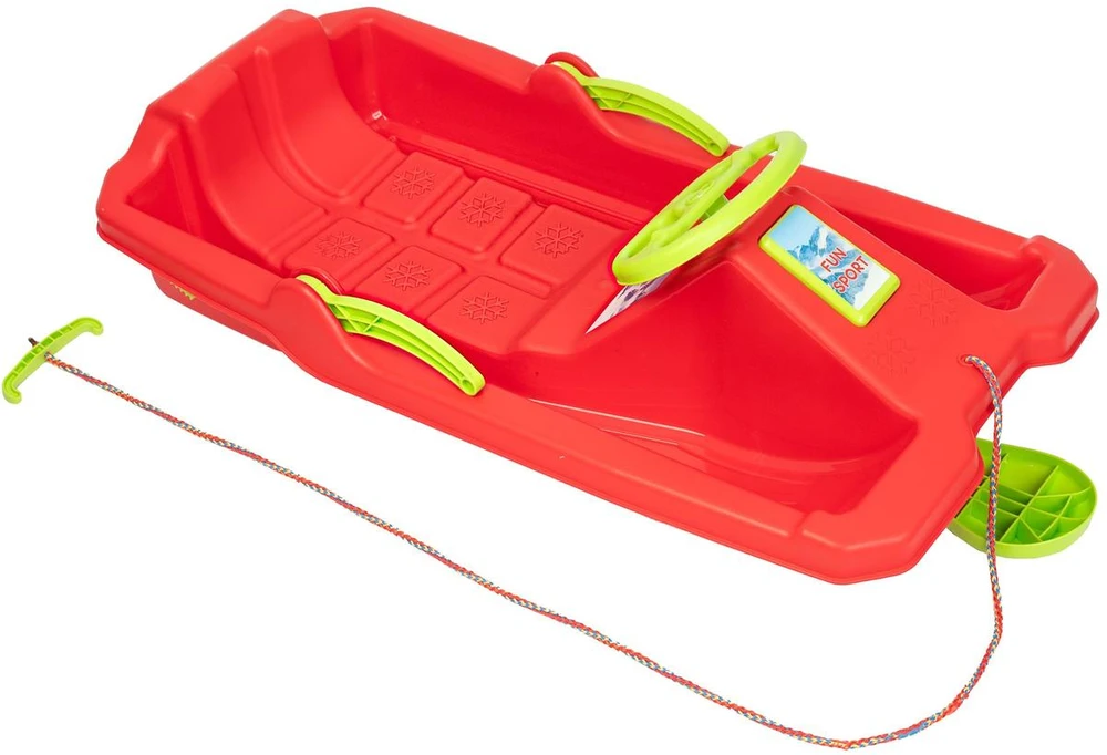 Enero PLASTIKINĖS ROGĖS SU STABDŽIU IR RANKA ADAŚ 84x43x25cm RAUDONA