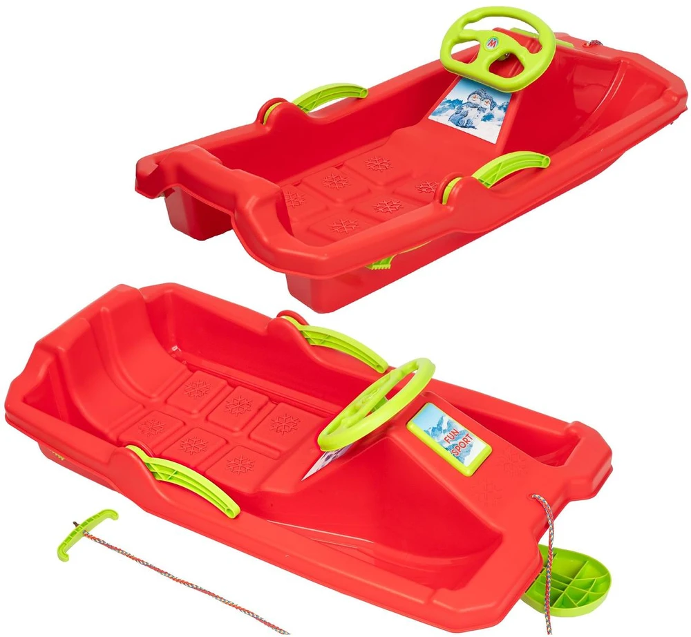 Enero PLASTIKINĖS ROGĖS SU STABDŽIU IR RANKA ADAŚ 84x43x25cm RAUDONA