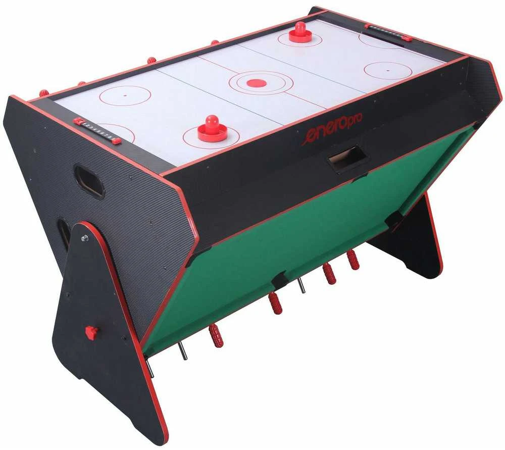 Enero Pro 3-in-1 žaidimų stalas: biliardas, futbolas, oro ritulys