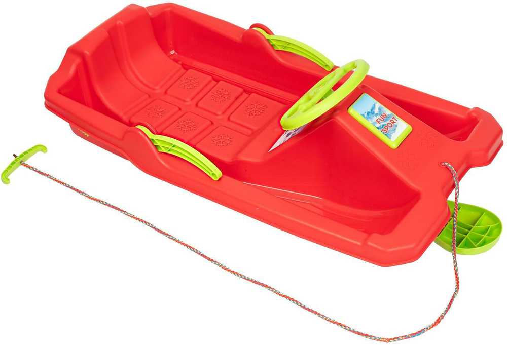 Enero PLASTIKINĖS ROGĖS SU STABDŽIU IR RANKA ADAŚ 84x43x25cm RAUDONA