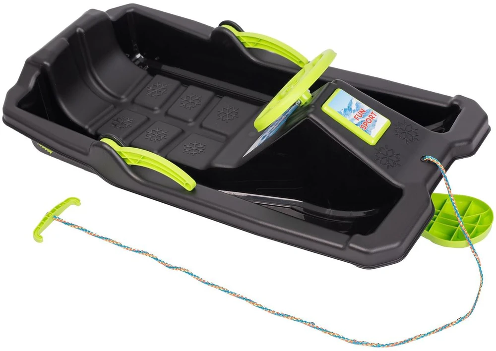 Enero Rogutės PLASTIKOWE Z HAMULCEM I KIEROWNICĄ ADAŚ 84x43x25CM Juoda