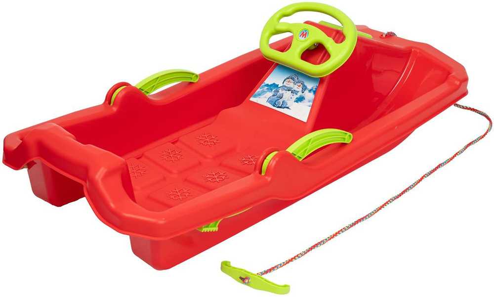 Enero PLASTIKINĖS ROGĖS SU STABDŽIU IR RANKA ADAŚ 84x43x25cm RAUDONA