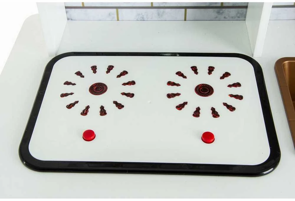Enero Toys Medinė vaikiška virtuvėlė su LED 60x30x88,5cm