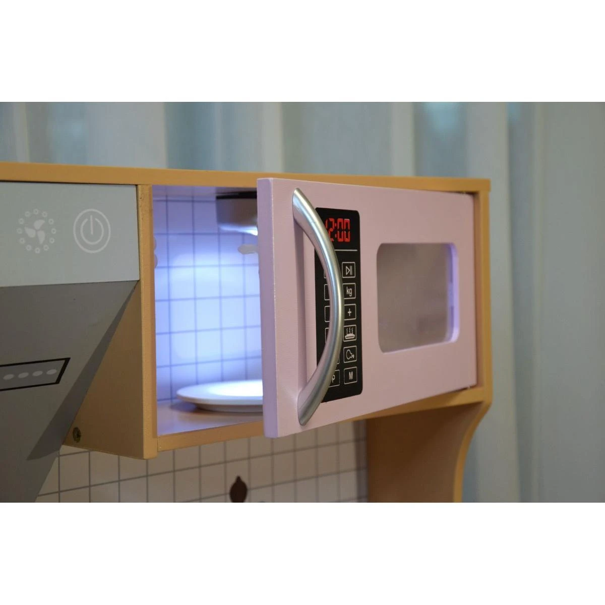 Enero Toys Medinė vaikų virtuvė su LED