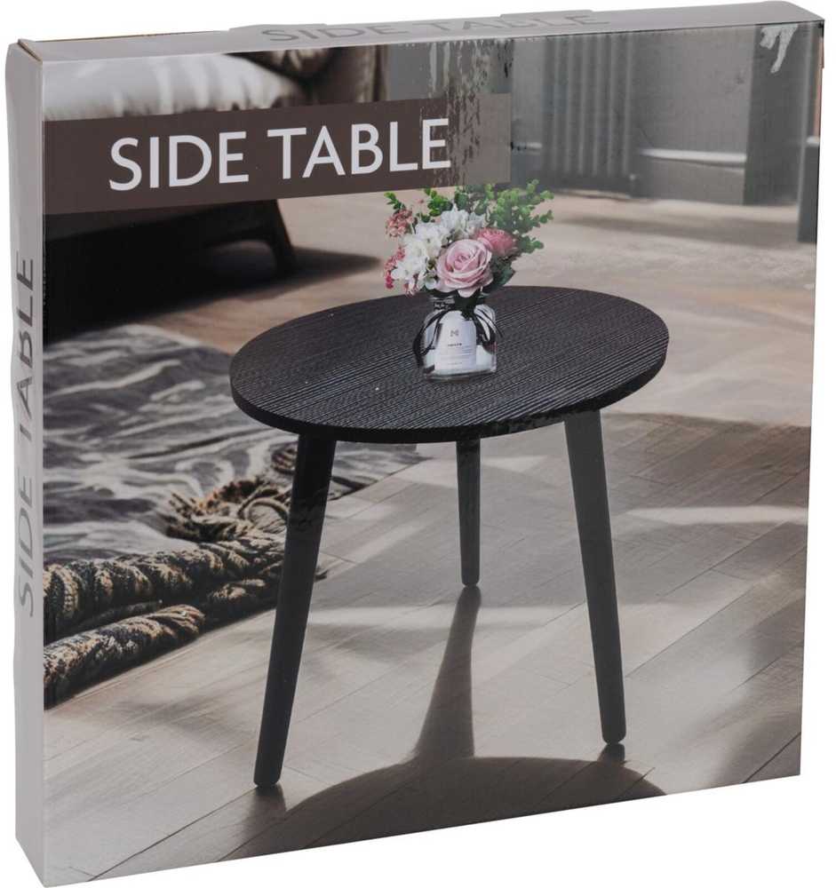 Excellent Houseware kavos staliukas su juodu mediniu paviršiumi