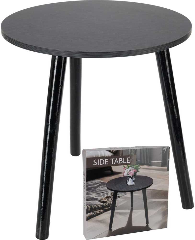 Excellent Houseware kavos staliukas su juodu mediniu paviršiumi