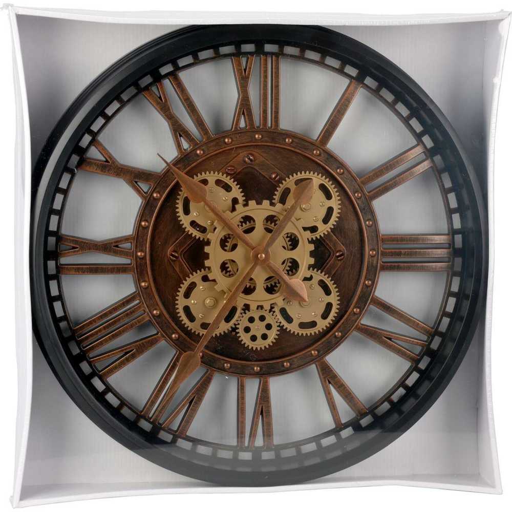 Redcliffs Excellent Houseware SUKIMAS SIENINIS LAIKRODIS, MECHANIZMAS, 50cm, RUDAS