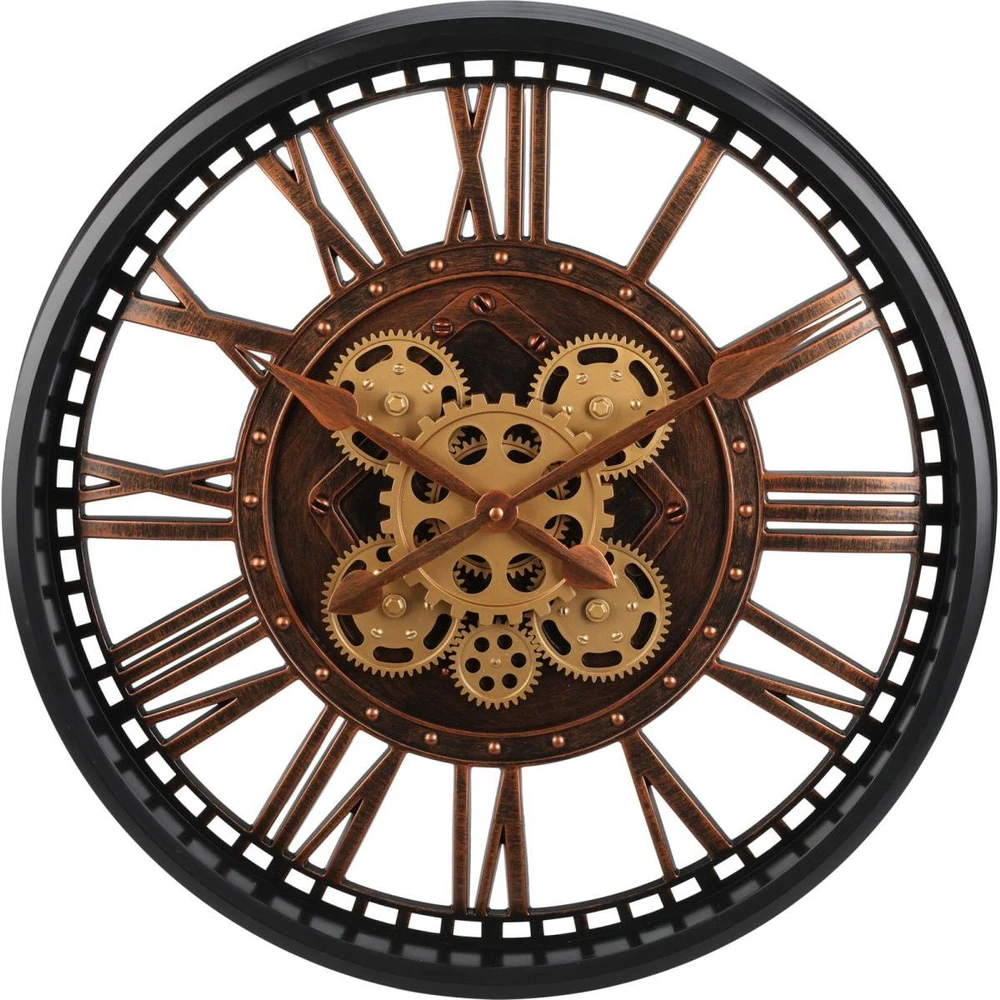 Redcliffs Excellent Houseware SUKIMAS SIENINIS LAIKRODIS, MECHANIZMAS, 50cm, RUDAS