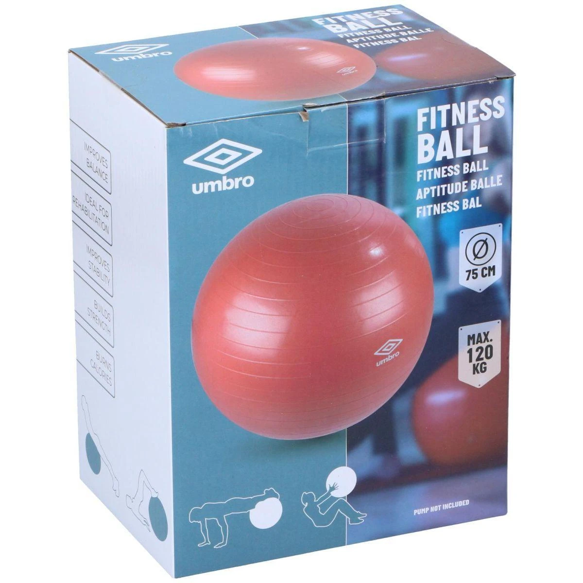Umbro Raudonas 75 cm treniruočių kamuolys