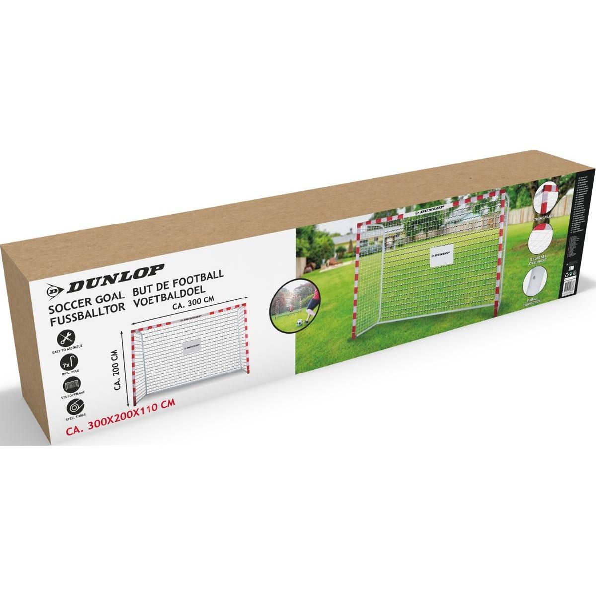 Futbolo vartai su tinkleliu 300x200x110 cm Allround Dunlop - 0666