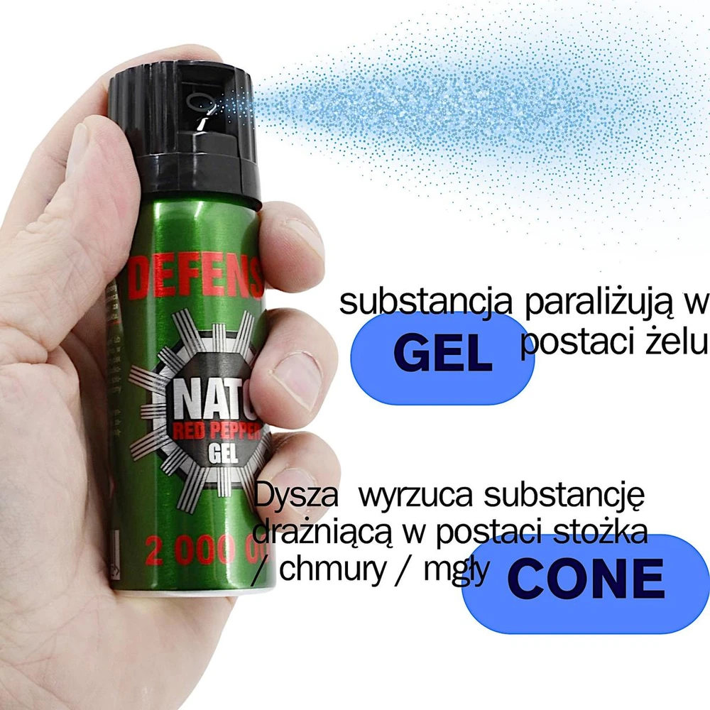 SHARG pipirinės dujos Sharg NATO gynybinis gelis 2 ml kūgis 50 ml