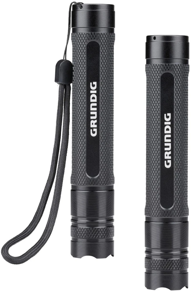 LATARKA RĘCZNA LED GRUNDIG 3,5W 160 LM 65 M aliumininės Juoda