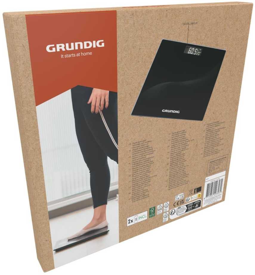 GRUNDIG JUODO STIKLO VONIOS KAMBARIO SVARSTYKLĖS