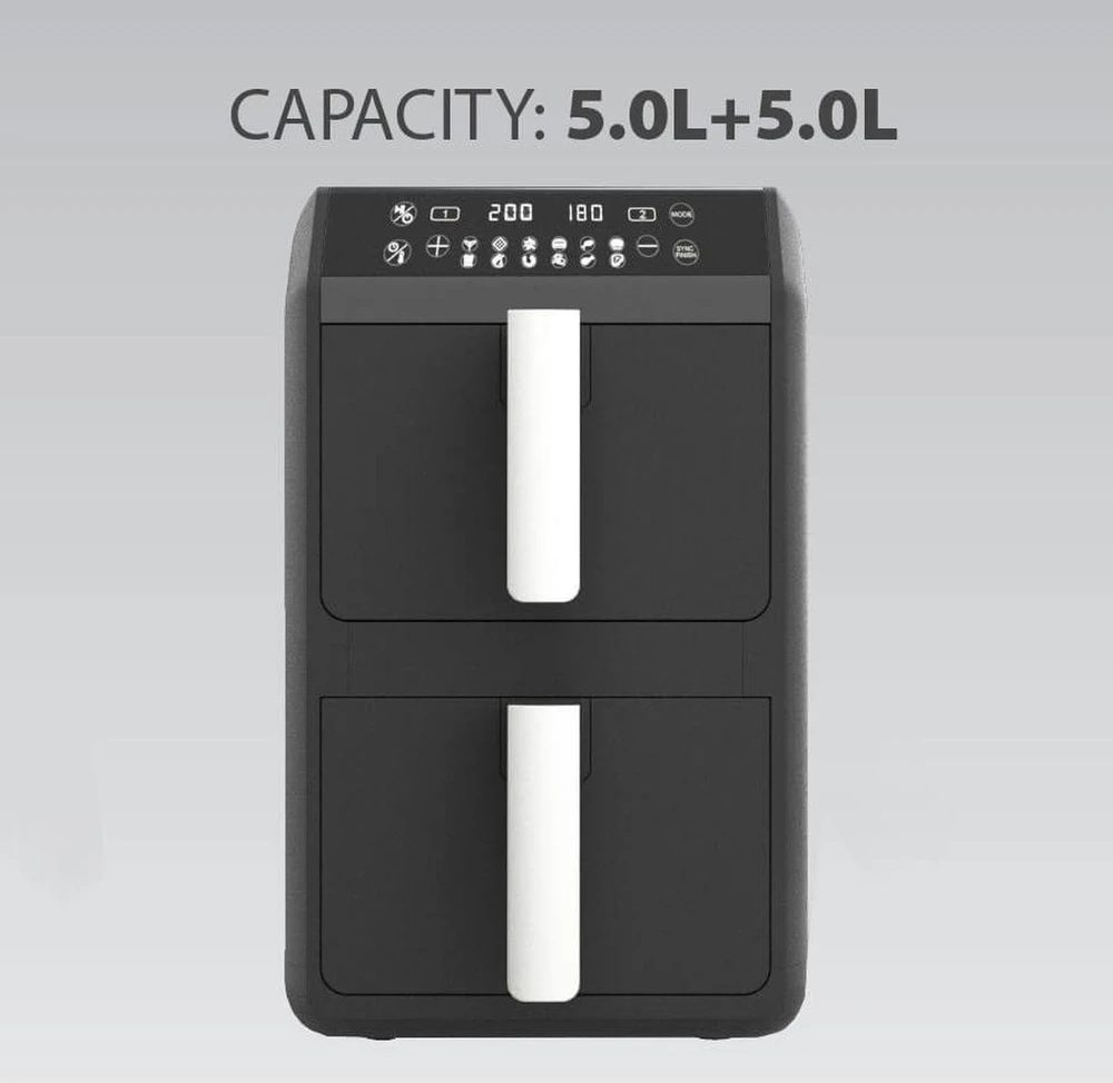 Neriebalų gruzdintuvė 2400 W, 5,0 l + 5,0 l vertikali MAESTRO