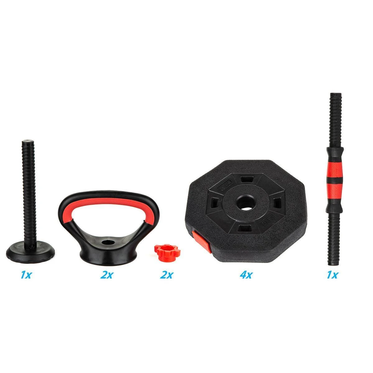 Keičiamo svorio hantelis EB Fit 2in1, 10kg