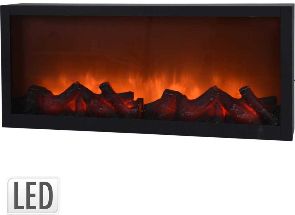 Home Styling Collection Elektrinis židinys LED 57x25 cm juodas