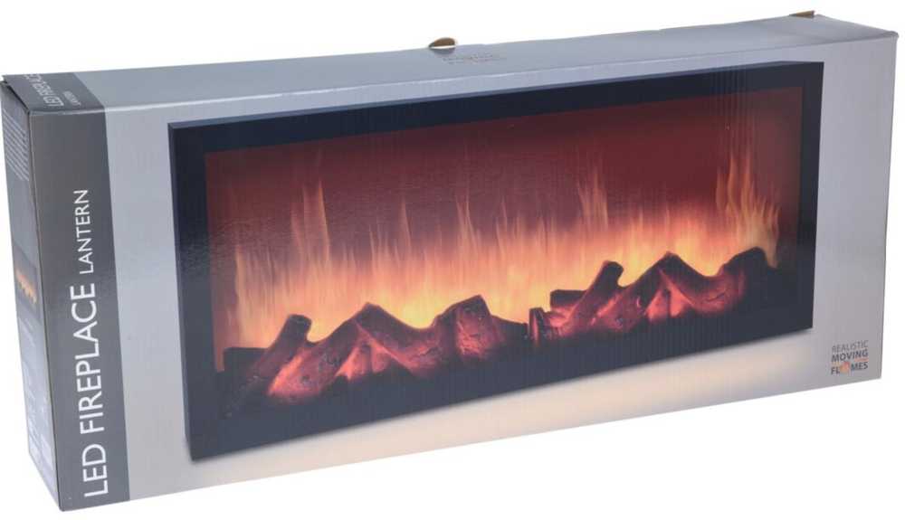 Home Styling Collection Elektrinis židinys LED 57x25 cm juodas