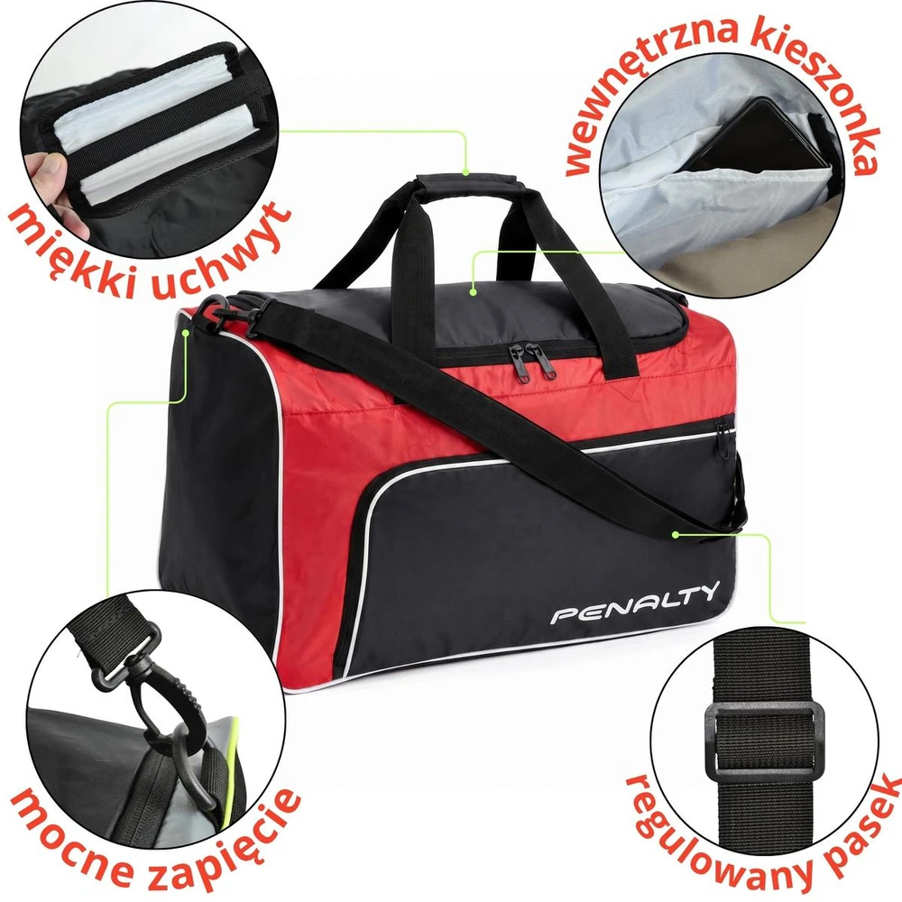 Pellucci INNA KREPŠYS SPORTOWA PENALTY BAG MALA GYM S11 MEDIUM RAUDONA