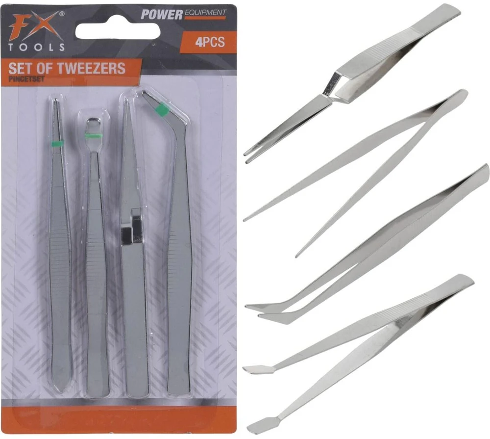 INNA PINCETŲ RINKINYS 4 VNT. FX TOOLS 825668
