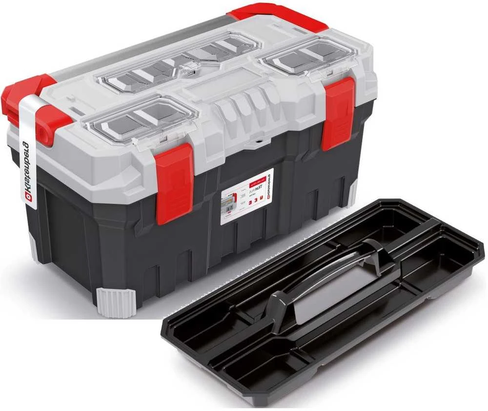 Prosperpla Darbo įrankių dėžė KISTENBERG Titan Plus, 55,4 x 28,6 x 27,6 cm, pilka/juoda sp.