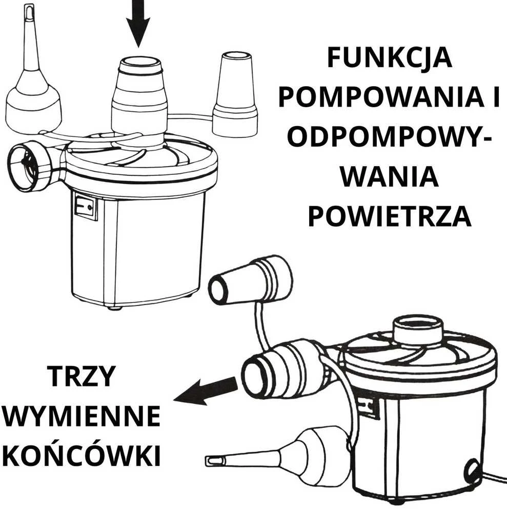 Jilong Elektrinė pompa čiužiniams 3 antgaliai