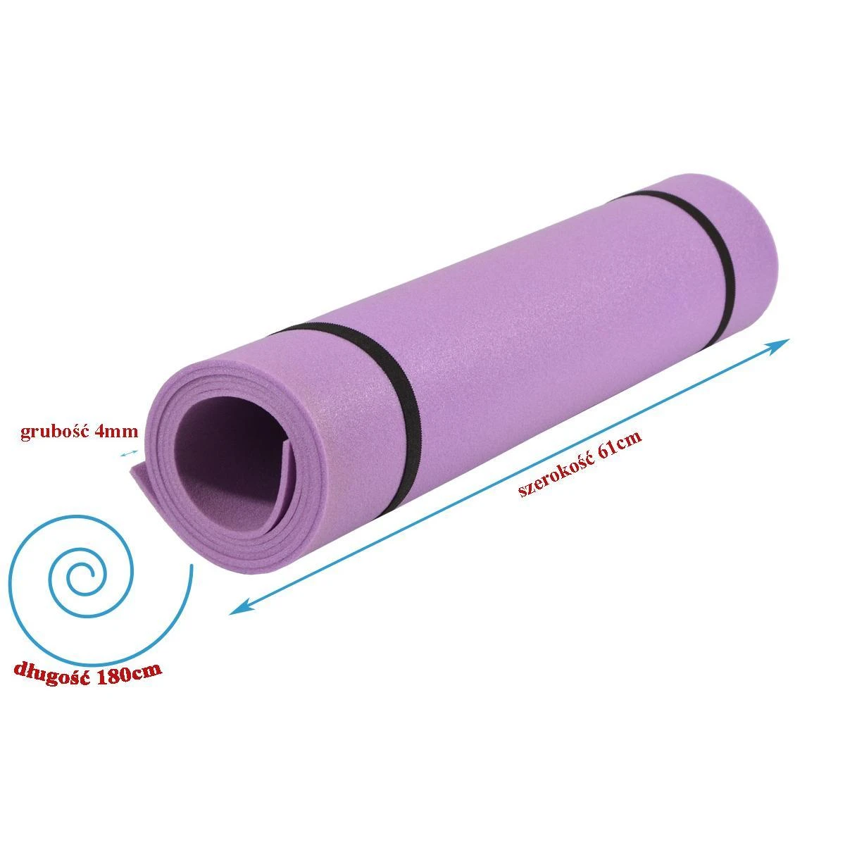 Enero Jogos kilimėlis Eb Fit, 180x61x0,4 cm, violetinis