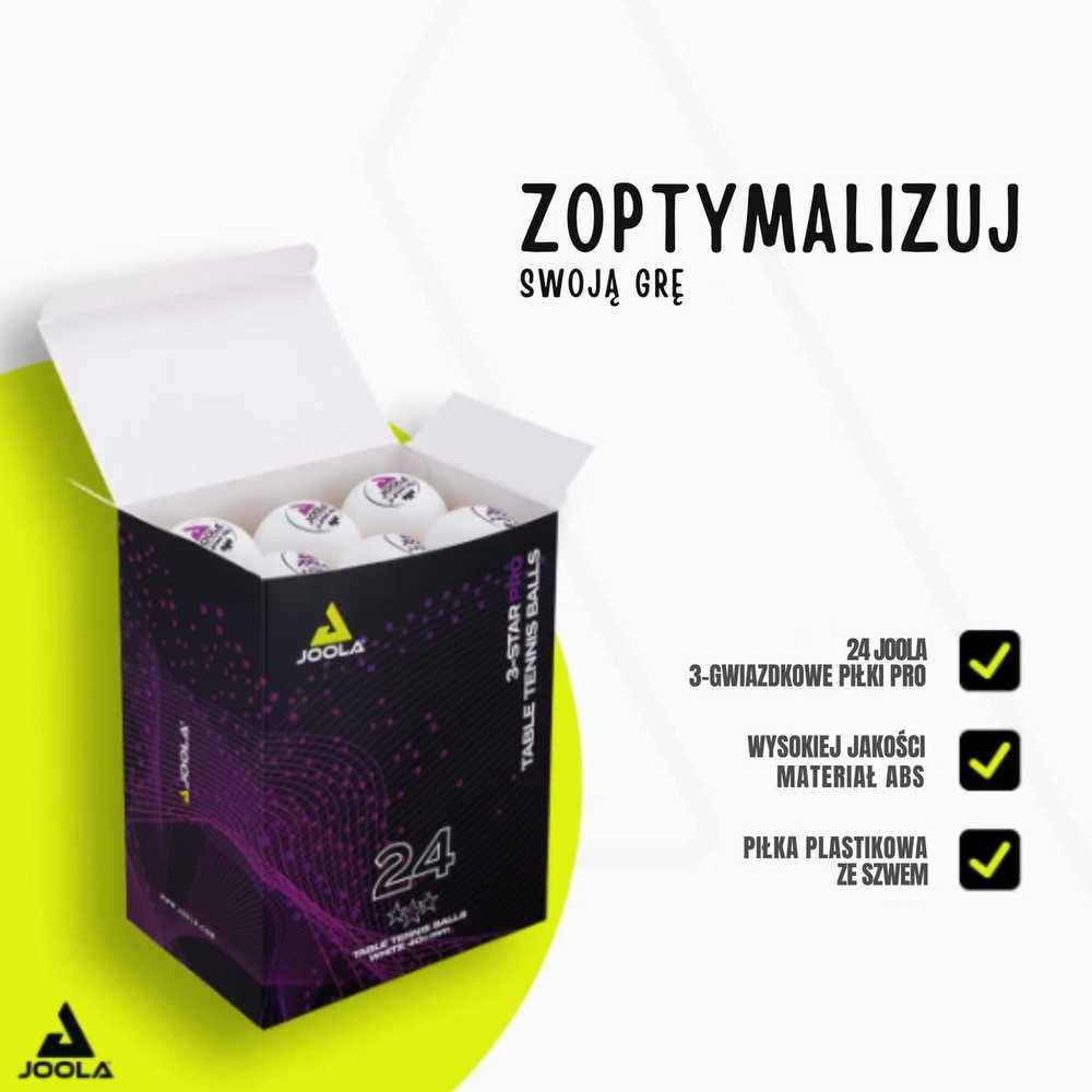 Teniso stalo kamuoliukai Joola Pro 3 žvaigždės, 24 vnt
